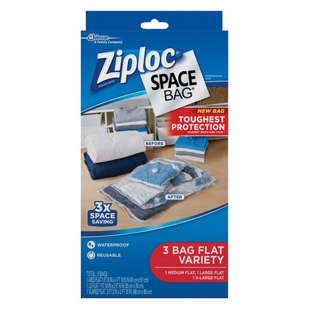 Ziploc SPC BG FLT 3 SIZS M L XL 70424